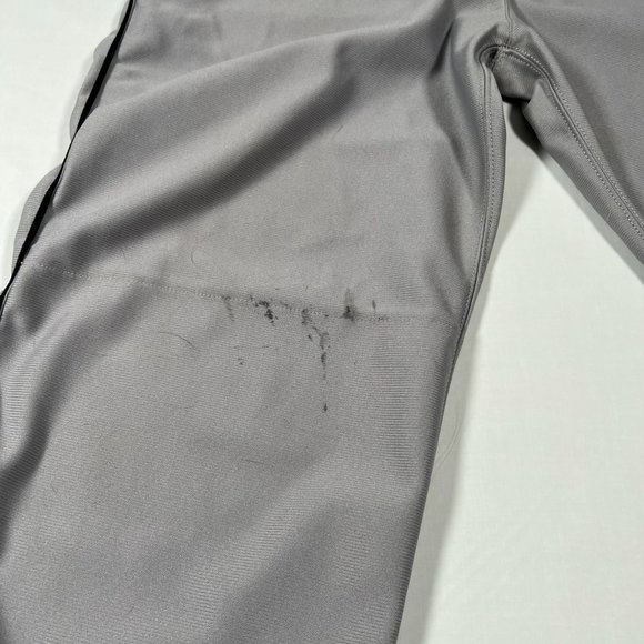 ADIDAS Mens Open Bottom Baseball‎ Pants 31" x 23"  Grey Black Stripe - Picture 8 of 11